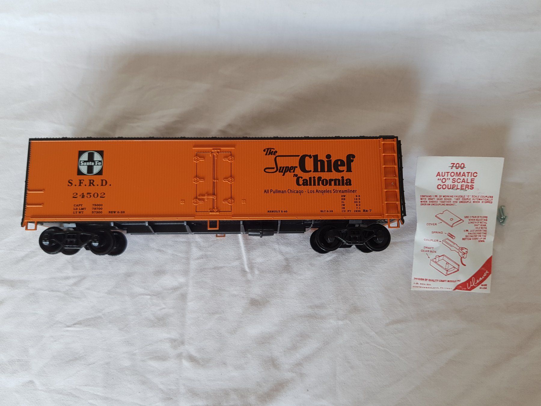 Modellini di ferrovie: Weaver:  Santa Fe Refrigerator 24502 – Nuovo e nell'imballaggio originale da Luzern venduto da inca55 1