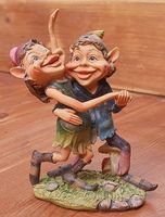 Tanzendes Kobold-Paar  Detailreiche Dekofigur (14cm)