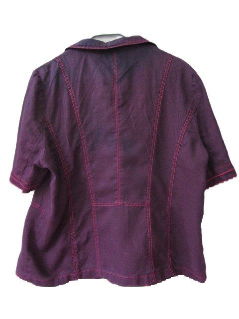 Vestes: ca. Gr. 42 GELCO lila LEINEN Bluse oder Sommerjacke s.Masse – D'occasion à Basel par frausommerwind 2