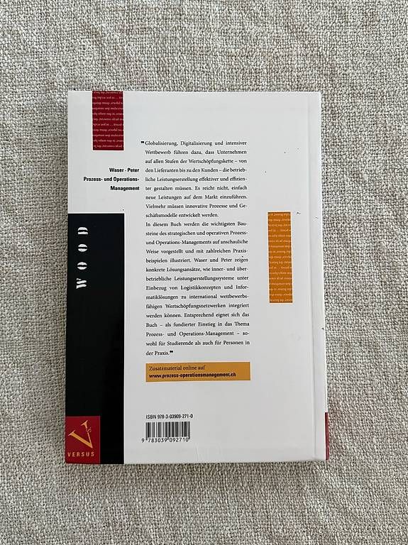 Libri: Waser & Peter: Prozess- und Operations-Management – Nuovo e nell'imballaggio originale da Luzern venduto da arl_bgv9 1