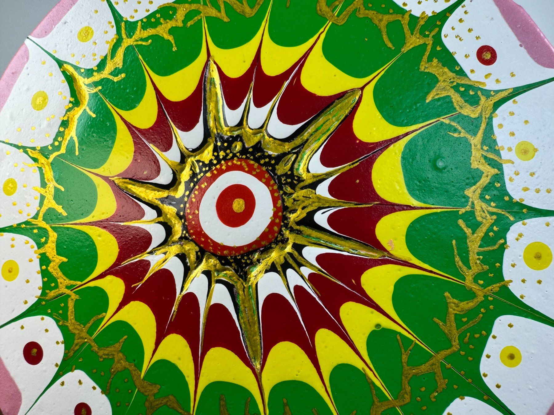 Dipinti: Acryl-Flüssigmalerei, kreisförmig – Usato da Schlieren venduto da MayaSheng1983 1