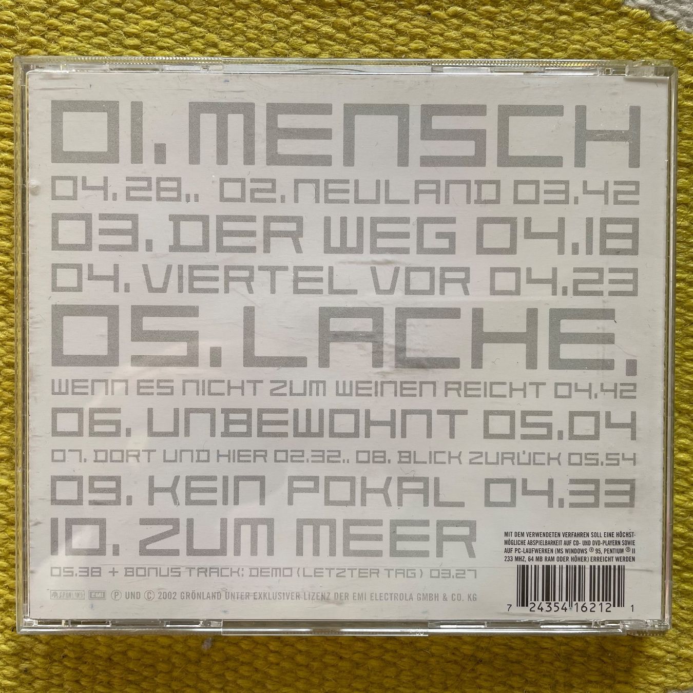 CDs: GRÖNEMEYER-MENSCH – Gebraucht aus Rorschacherberg von CD-Roli 1