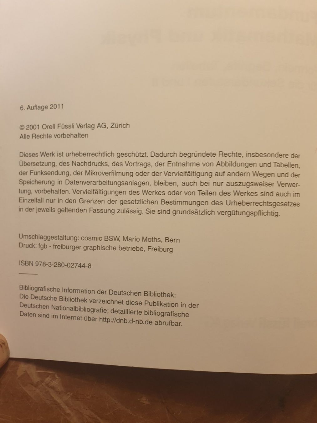 Libri: Fundamentum Mathematik und Physik - Formeln, Begriffe, Tabel – Usato da Zürich venduto da loosebone 2