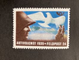 Schweiz 1939 Soldatenmarke Feldpost 24 mit Falz