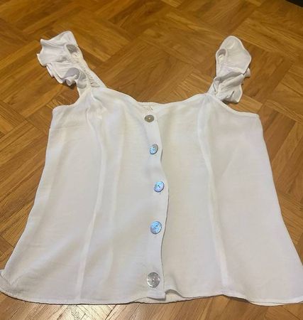 Top blanc H&M à bretelles taille 36