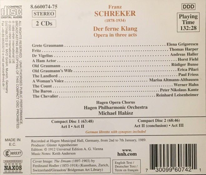 CD: Franz Schreker - Der ferne Klang – Usato da Grüningen venduto da azulblanco 1