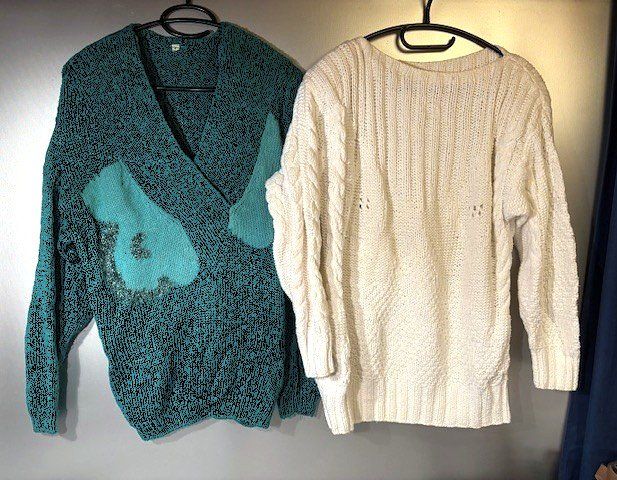 Lotti di vestiti: 2x Vintage Long Pullis - 80iger Jahre mit Schulterpolster – Usato da Kriegstetten venduto da Dorothy66 1