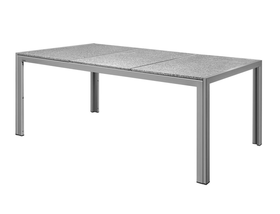 GranitGartentisch Edelstahl 190 cm grau Kaufen auf Ricardo