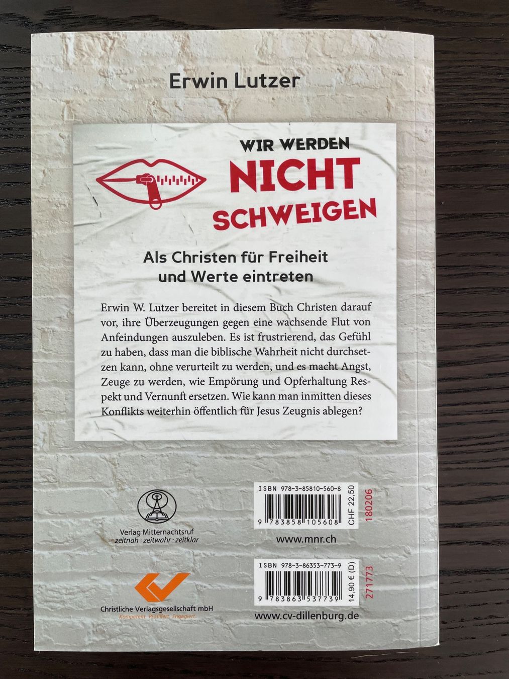 Libri: Erwin Lutzer: Wir werden nicht schweigen – Usato da Uster venduto da em_58td 1