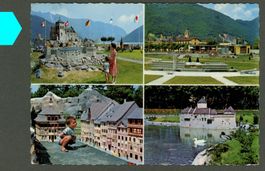 AK color Melide TI Swissminiatur, 4-fach- Mehrbild ≈ 1967 