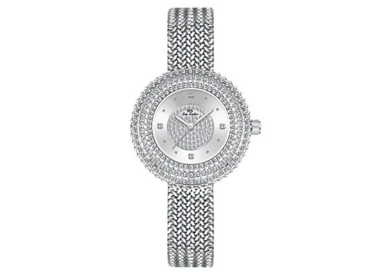 Uhren: Silberne Strassuhr für Damen – Neu und originalverpackt aus Lausanne von WATCH-WORLD 2