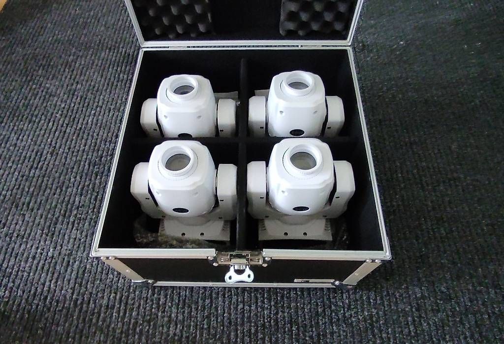 Lampen: 4x LED Moving Head Color/Gobo inkl. Flightcase – Neu und originalverpackt aus BASEL von E-Bro.Electro 1
