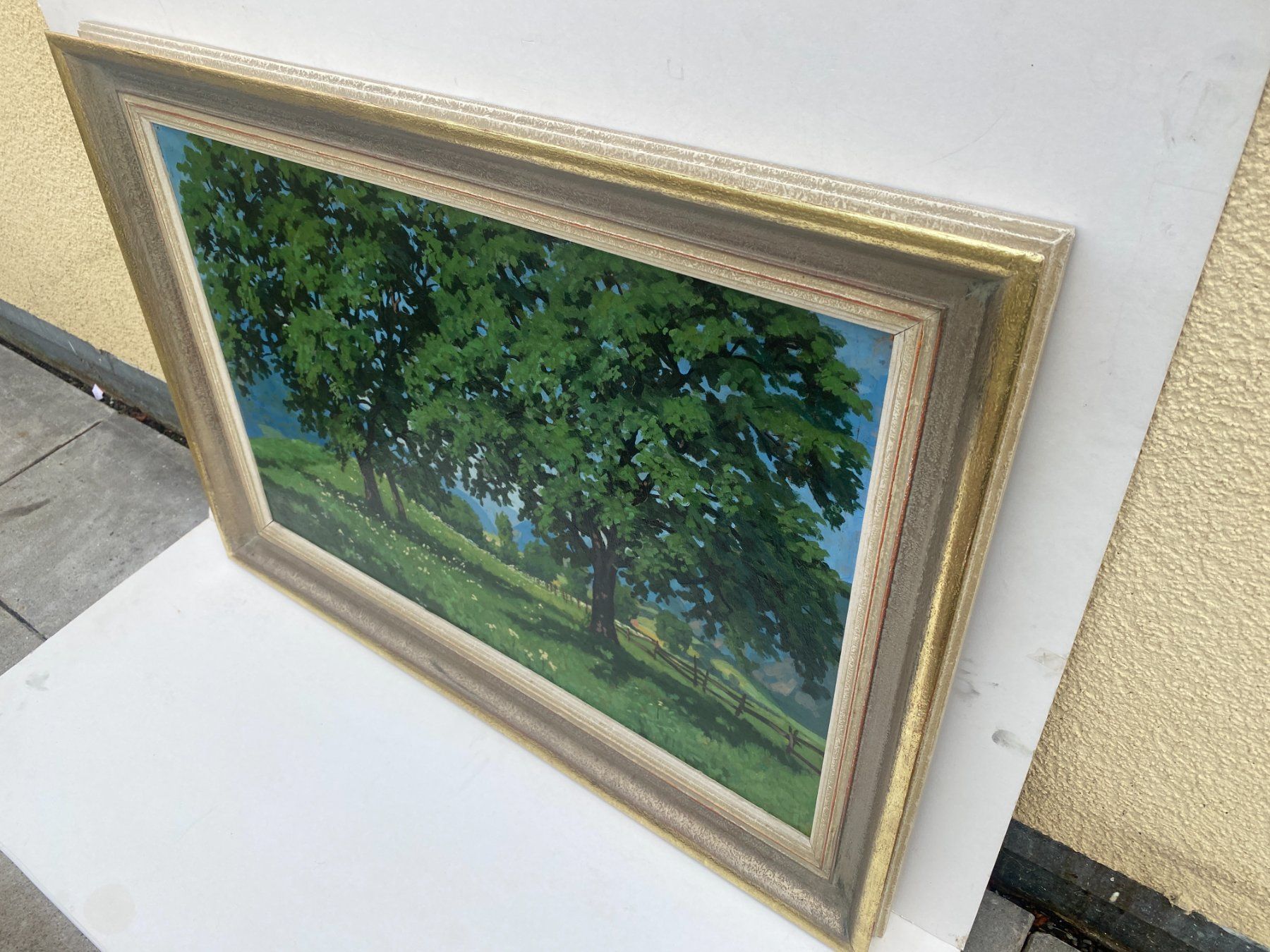Dipinti: Gemälde Bild E. Kohlund Sommerliche Landschaft mit Bäumen – Usato da Bern venduto da ToysPlusVintage 1