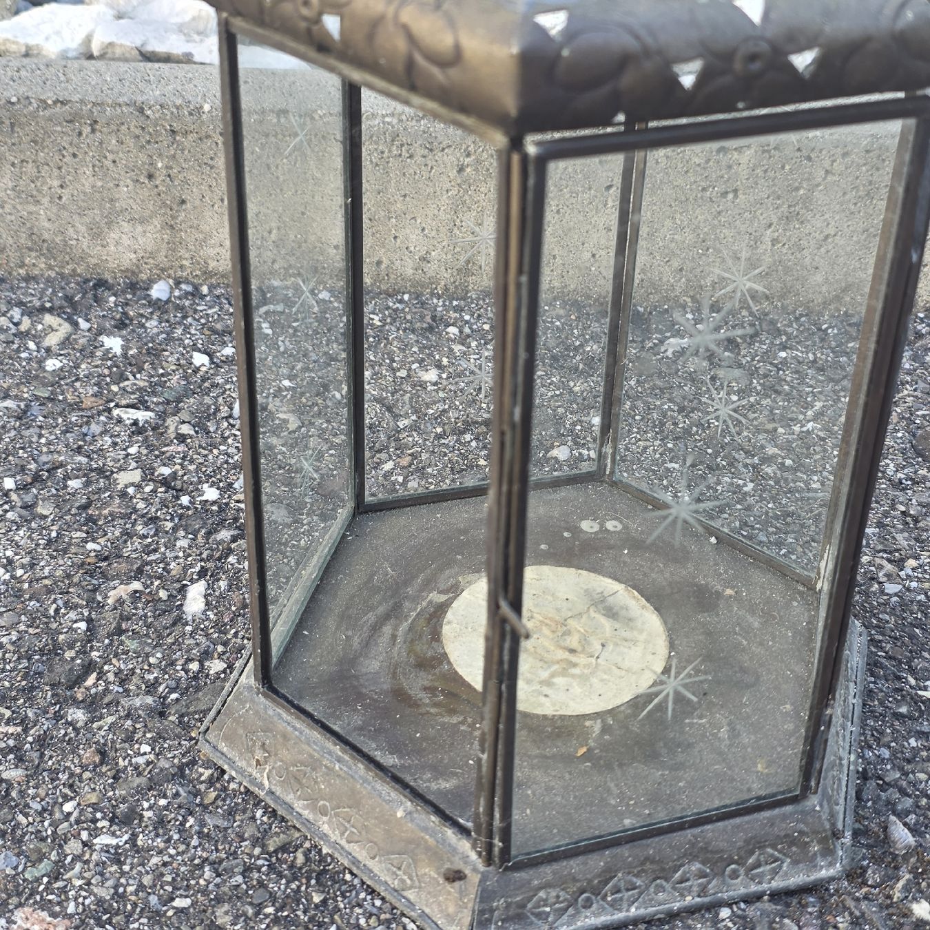 Lanterne: Laterne Metall Glas orientalisch 6-eckig  gebraucht – Usato da Rheinsulz venduto da Gilea 3