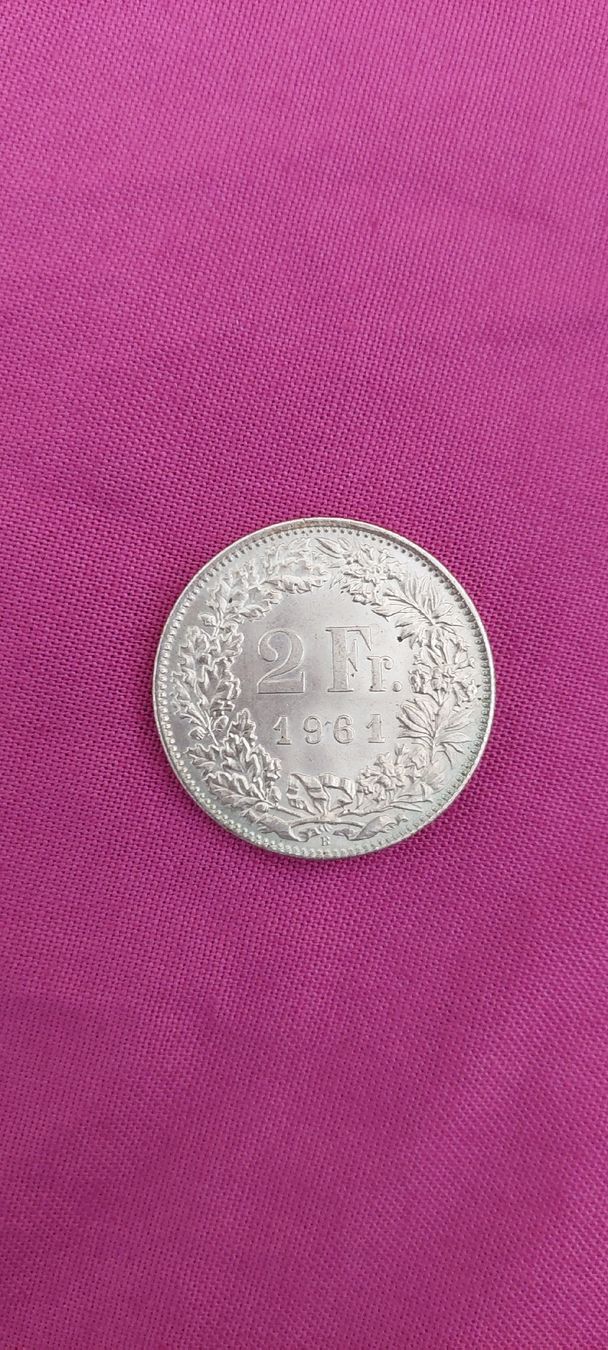 Alle Münzen: 2 Franken aus Silber von 1961 – Gebraucht aus Safenwil von fra_t5c9