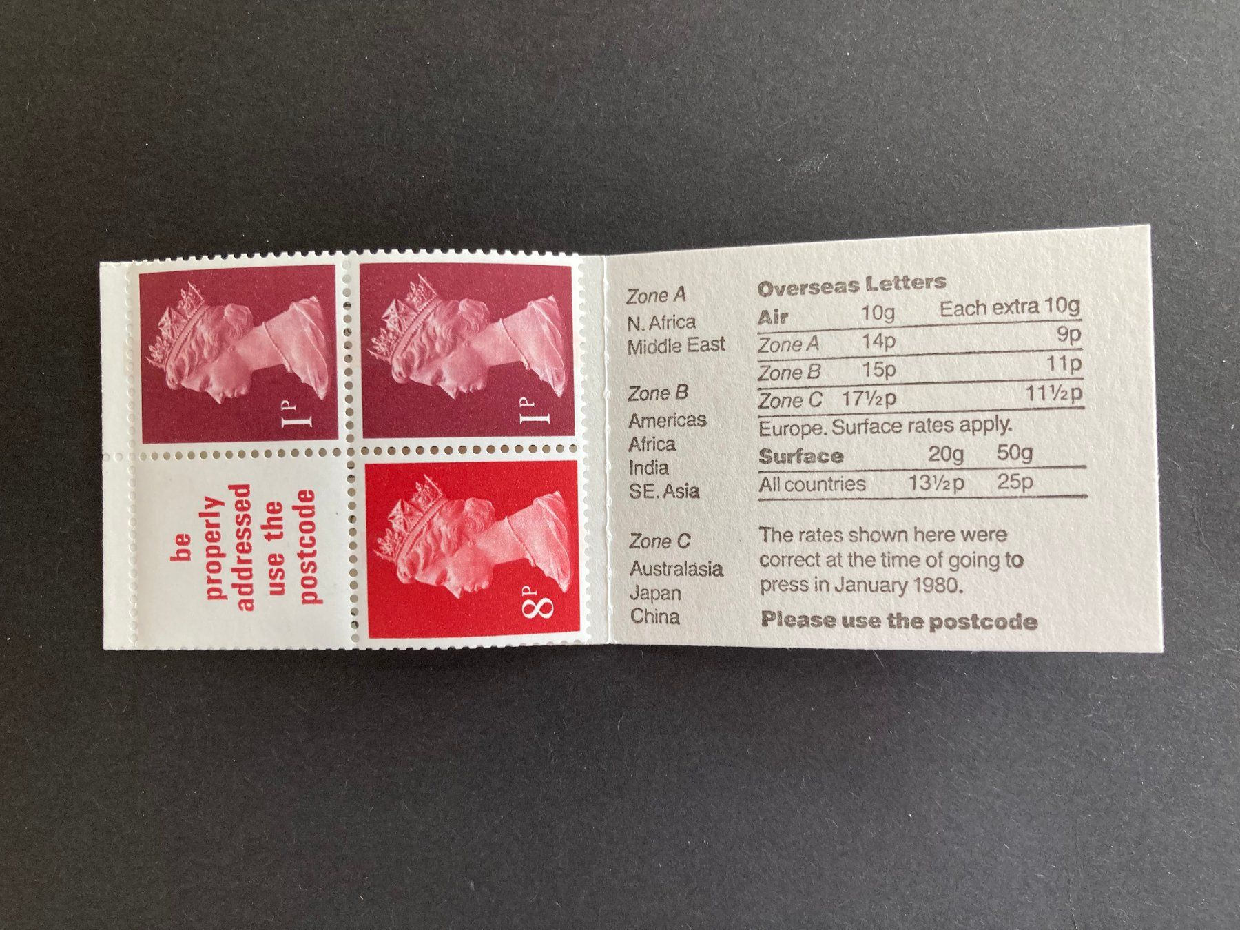 Tutti i francobolli: Markenheftchen Grossbritannien 1980 10p postfrisch** – Nuovo e nell'imballaggio originale da Niederurnen venduto da Alpineyeti 1