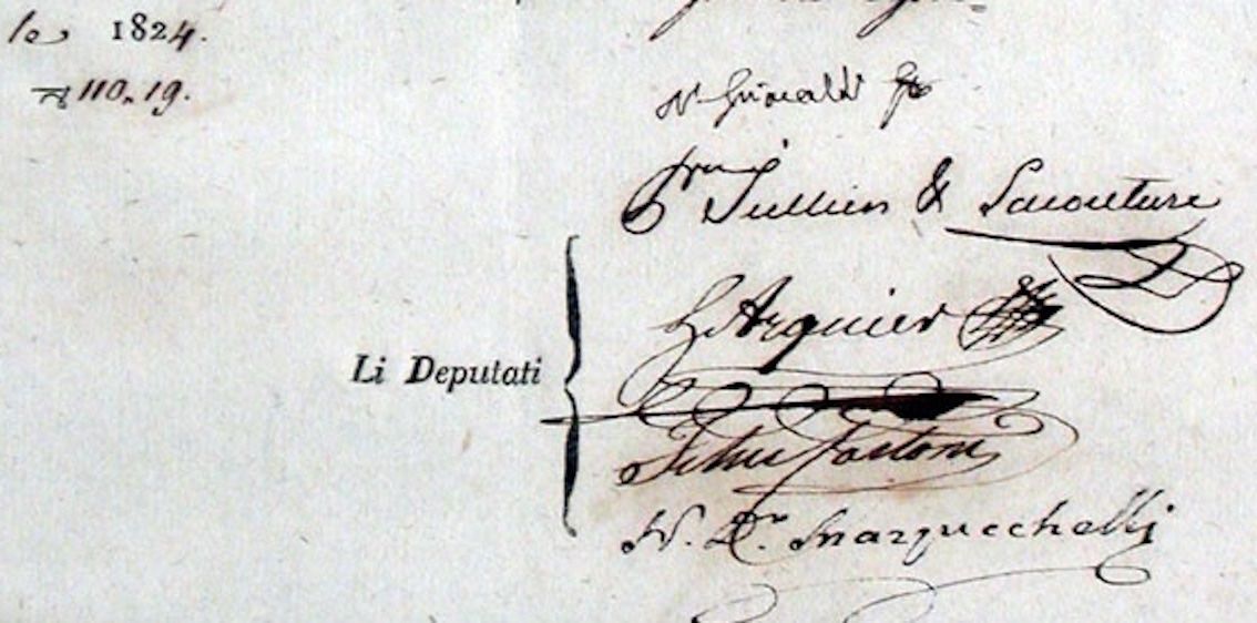 Documenti: Patrimonio Tarrorica, Roma - 1824 – Usato da Solothurn venduto da Sgasche 1