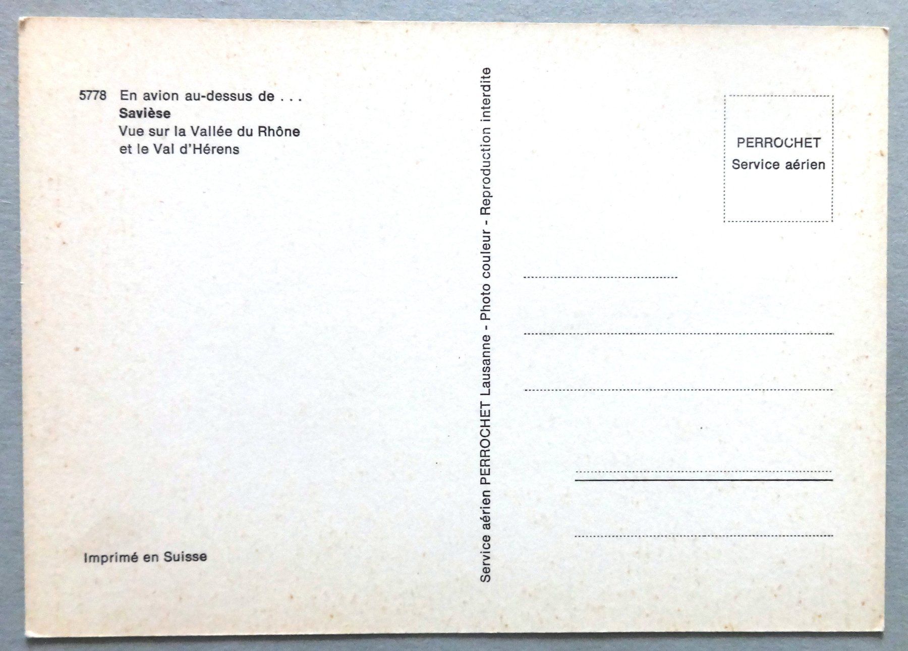 Cartoline postali: Savièse, vue aérienne – Usato da Fétigny venduto da Billy2miny 1