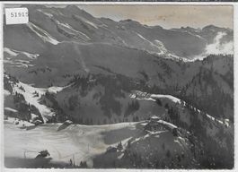 Fliegeraufnahme Klewenalp - Bergstation im Winter
