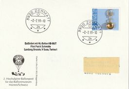 Pestalozzi-Stiftung, Mürren 1993, Ballonkarte
