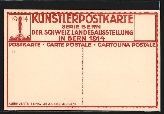 Cartoline postali: Bern, Schweizer Landesausstellung 1914,  – Usato da Berlin venduto da bartko-reher 1