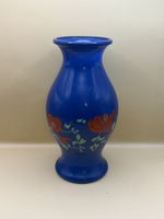 Vase verre peint à la main vintage Art Nouveau Déco fleur