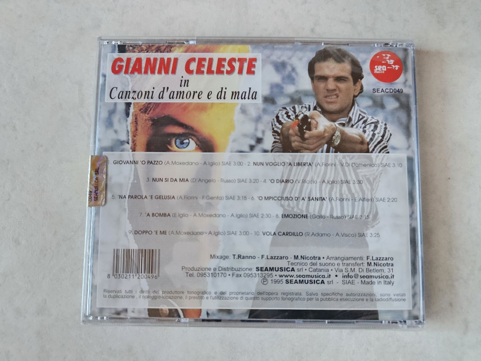 CD: Gianni Celeste  -  Canzoni D'Amore e di Mala  /  Fabrikneu – Nuovo e nell'imballaggio originale da Schneisingen venduto da backstore24 1