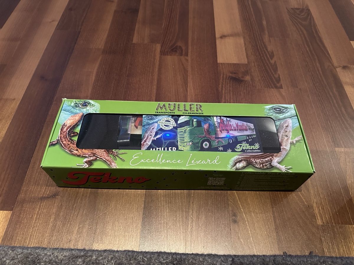 Tekno Kit di modellismo & Modellini statici: Tekno 1:50 Scania Müller Ermensee – Nuovo e nell'imballaggio originale da Oberwil BL venduto da AuM03 1
