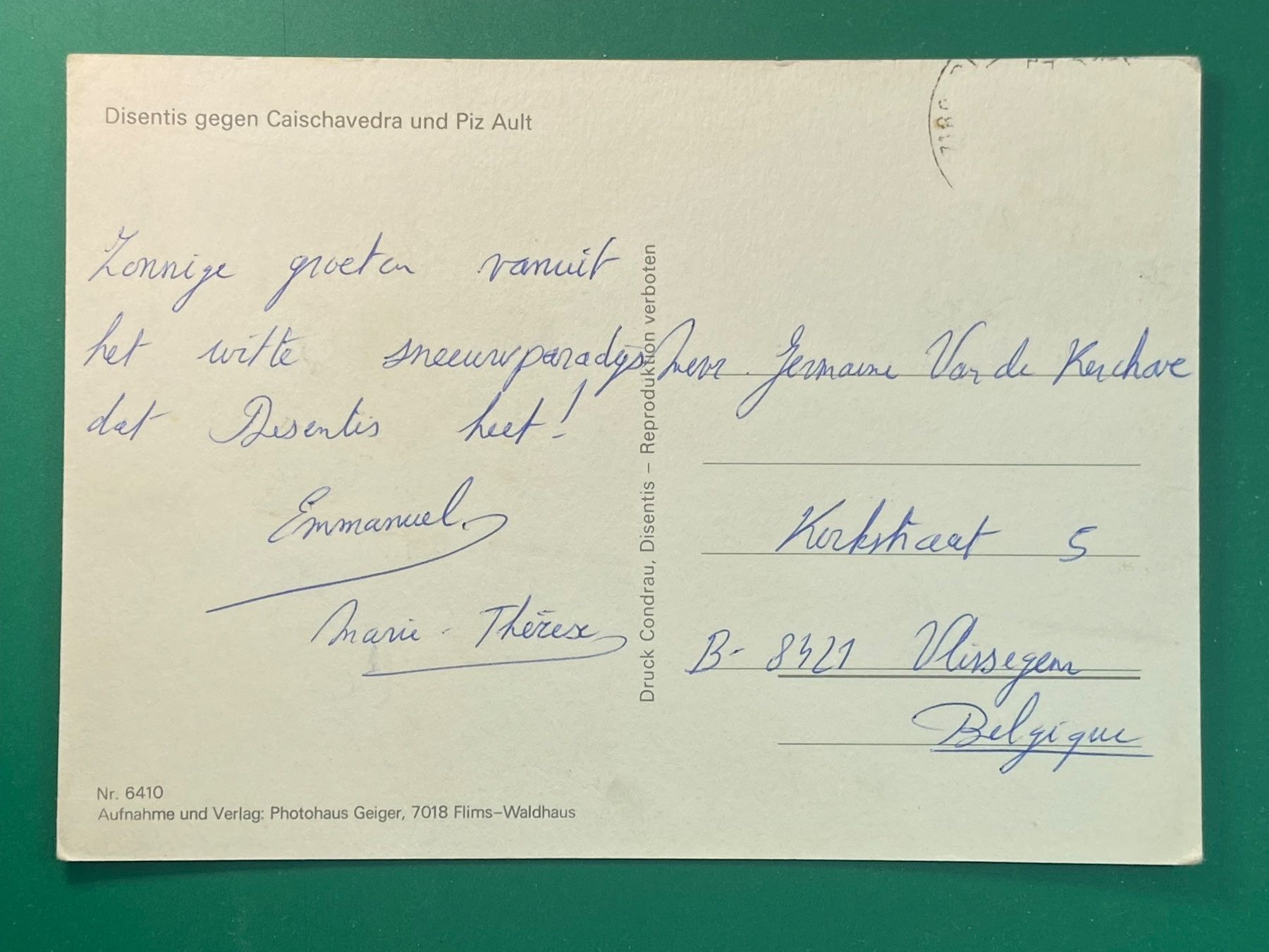 Cartoline postali: Disentis - Caischavedra und Piz Ault – Usato da Steg VS venduto da _vinci_ 1