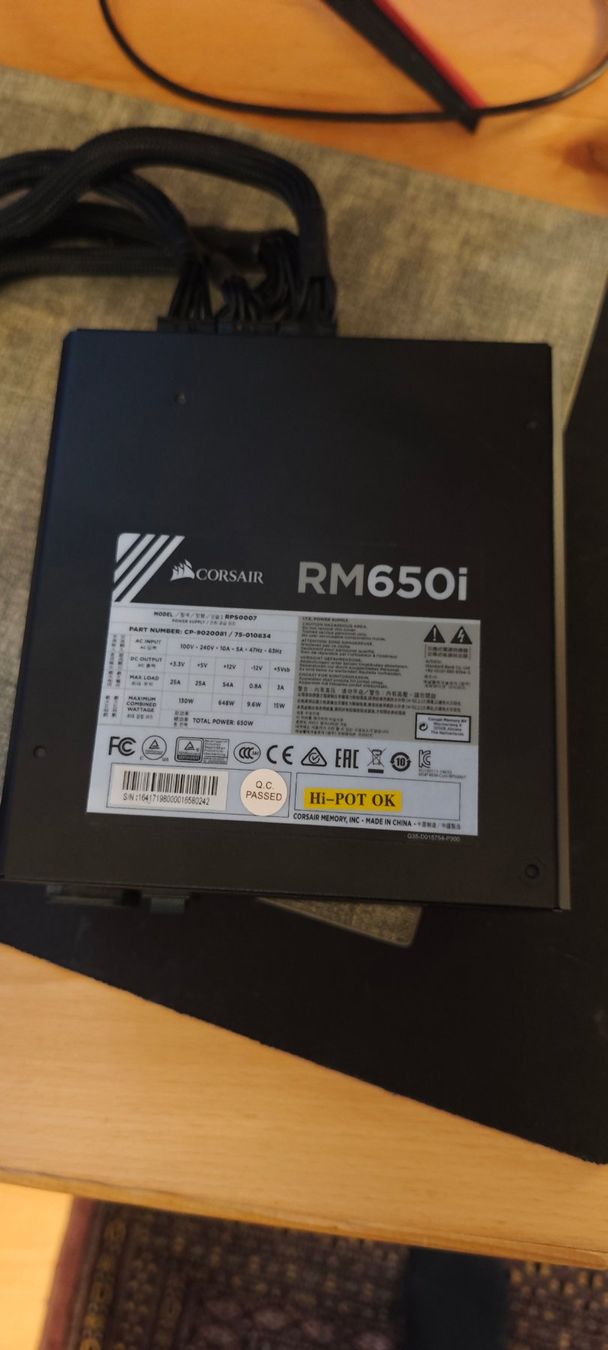 Corsair Elektronikbauteil: Corsair RM650i 650W – Gebraucht aus Wölflinswil von EIFACH_CJ 1