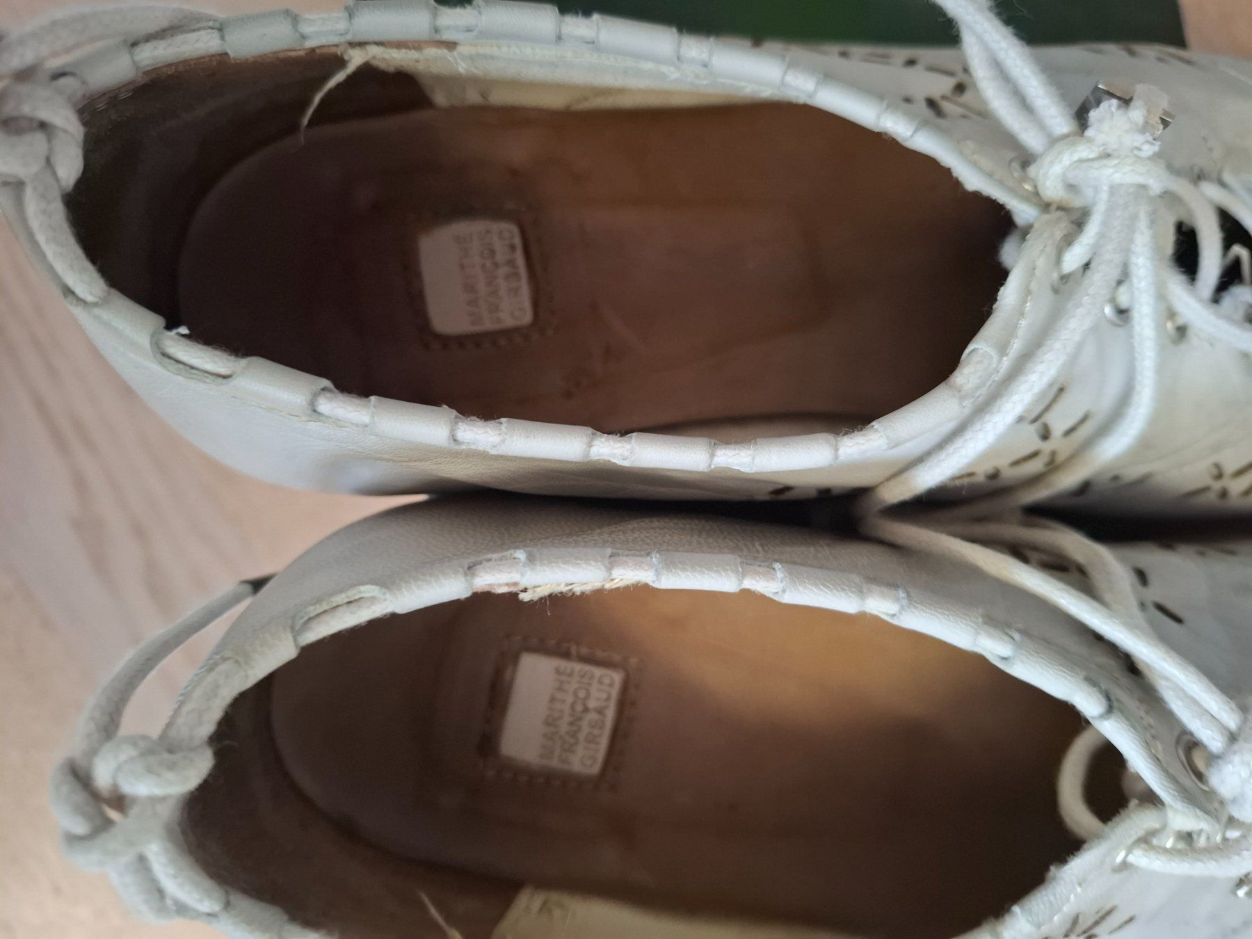 Scarpe da donna: Marithé François Chirbaud, Lederschuh in hellgrau, Gr. 38.5 – Usato da Wolhusen venduto da Pindha05 5
