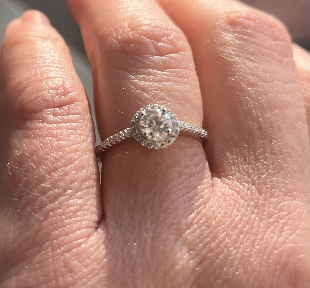 Anelli: Silber Ring mit Moissanit (5 mm) verstellbar – Nuovo e nell'imballaggio originale da Möhlin venduto da mil_h55x 8