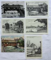 Postkarte Ansichtskarte Zürich gedeckte Limmatbrücke RAR
