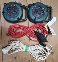 2 Kabelrollen und 2 Verlängerungskabel SCHUKO gebraucht