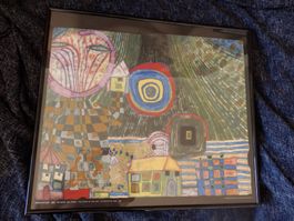HUNDERTWASSER - „Die Macht des Löwen“ (Nr. 881) - 49x43cm