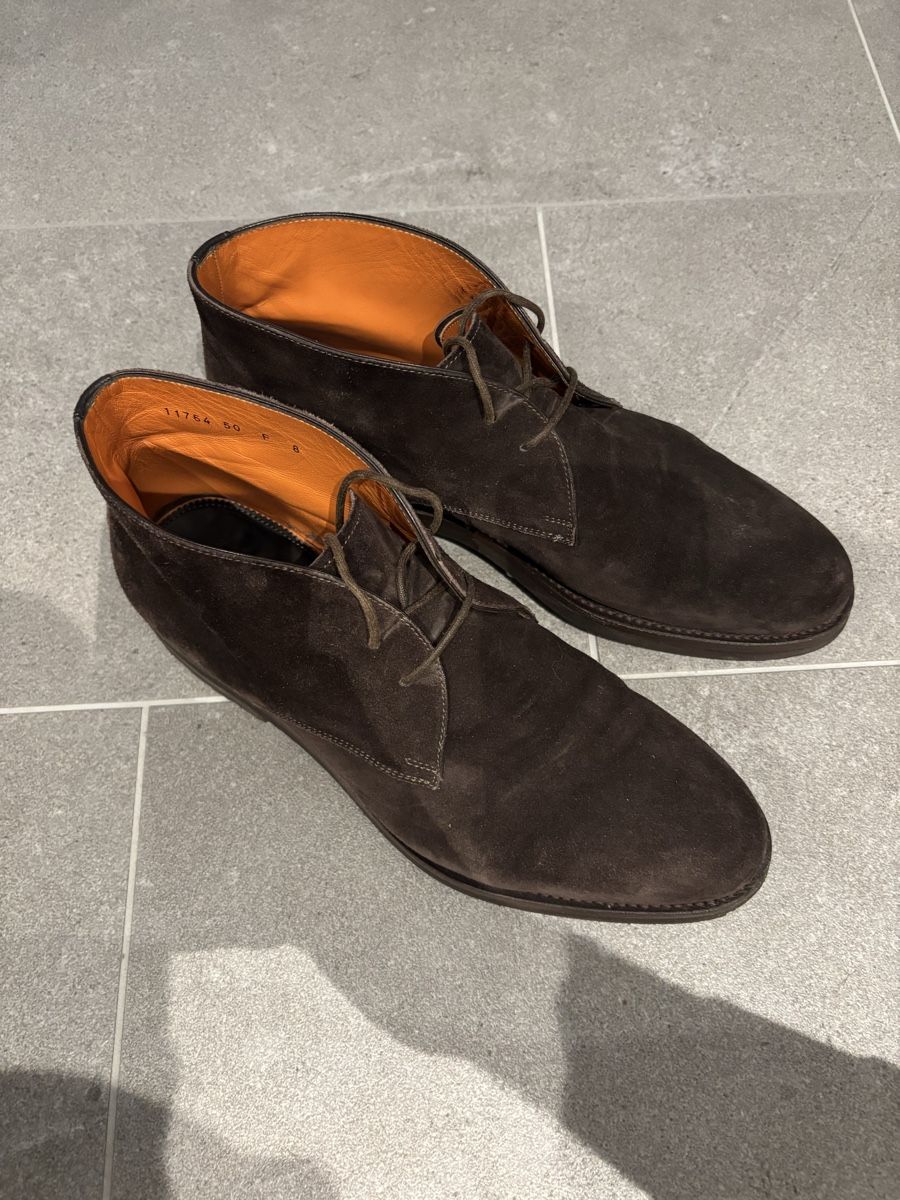 Santoni Scarpe da uomo: Santoni Wildlederschuhe Gr. 42 – Usato da Oberwil-Lieli venduto da stylebender