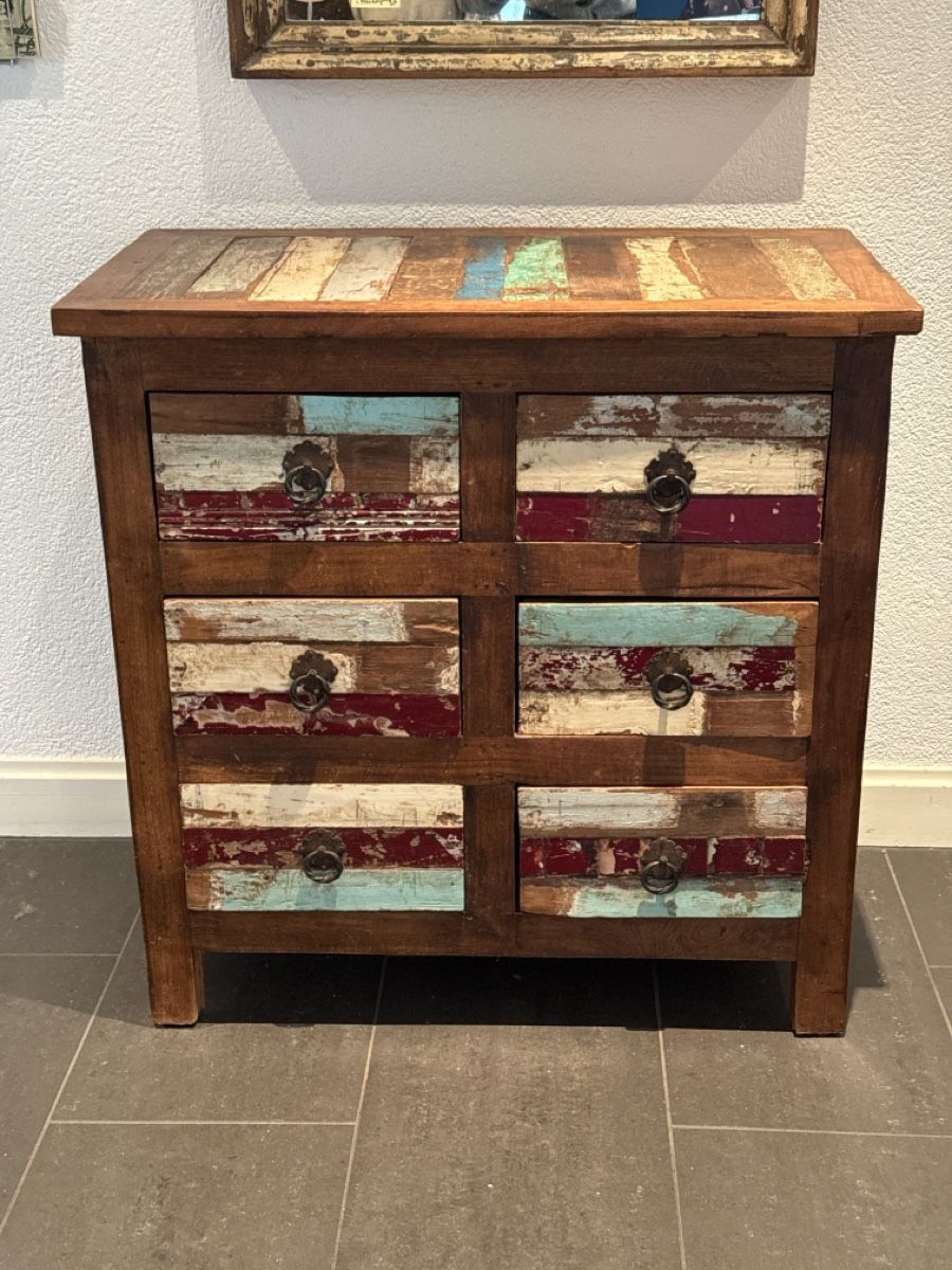 Cassettiere: Shabby chic Kommode 6 Schubladen – Usato da Zürich venduto da HanBel