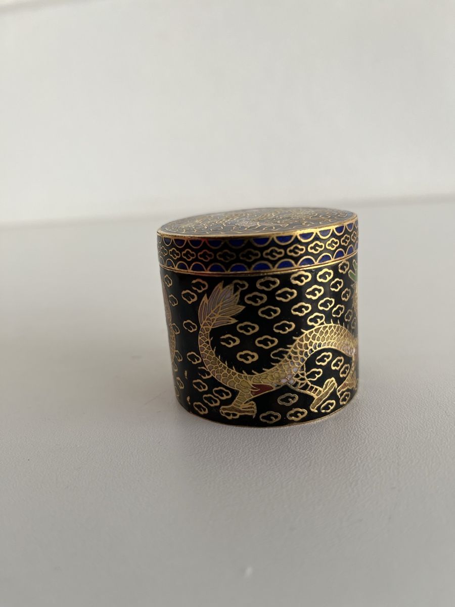 Tutte le decorazioni: Drachen - Cloisonné Deckel Dose – Usato da Wetzikon ZH venduto da seli03 3