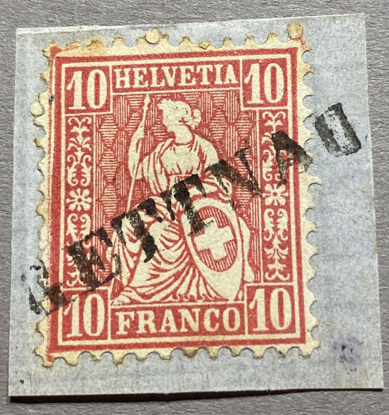Tutti i francobolli: 38 Stabstempel Gettnau AW Gr.30 – Usato da Steinhausen venduto da yukon26