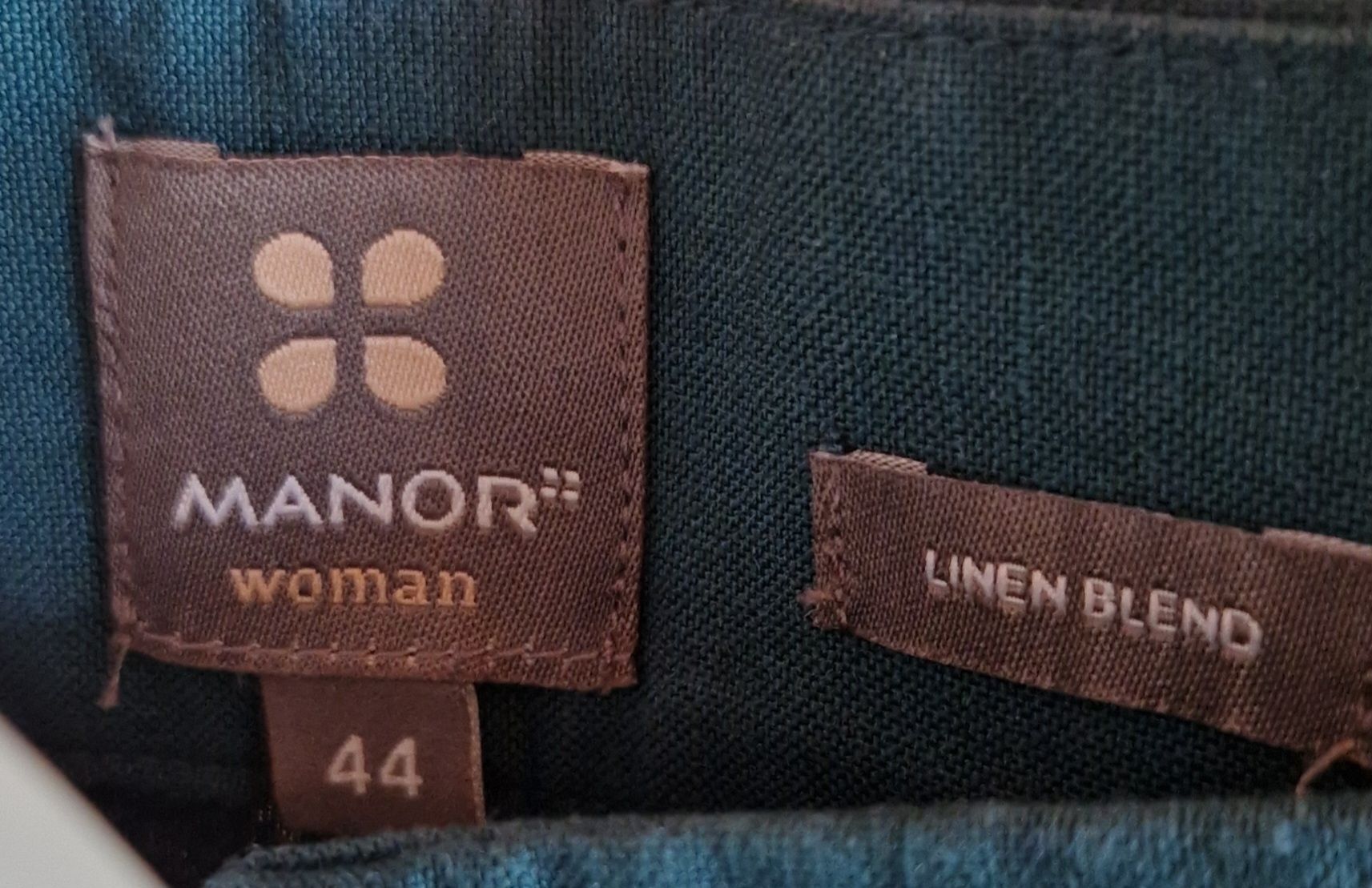 Manor Pantaloni: Shorts Leinenhose - Sommerhose Leinen - Gr. 44 - grün – Nuovo (secondo la descrizione) da Oberdorf BL venduto da Eselsohr21 3