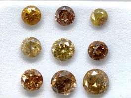 Diamants Naturels Fancy Color – Total 1,09 ct – Certifiés