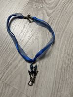 Reh-Kette, blau, Strass, Vintage Look 🦌💙