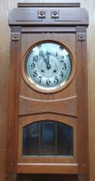 Pendeluhr, Wanduhr Holzgehäuse Glas Zifferblatt Zierelemente
