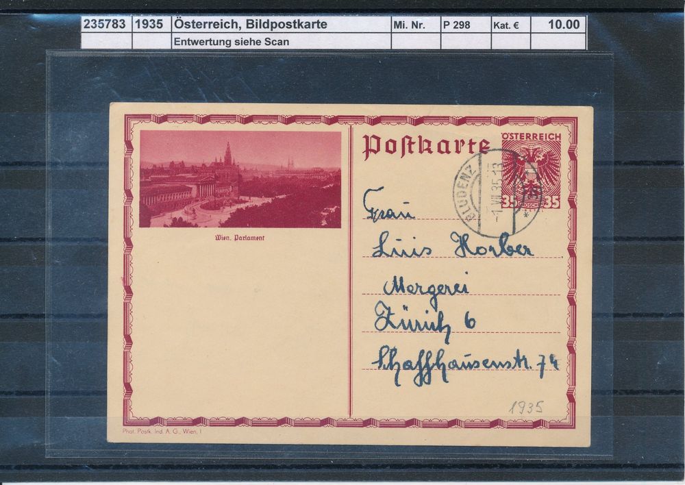 1935 Österreich, Bildpostkarte - Wien | Kaufen Auf Ricardo