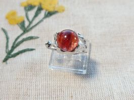 NEW - S925 Flower Agate Open Ring (Adjustable)
