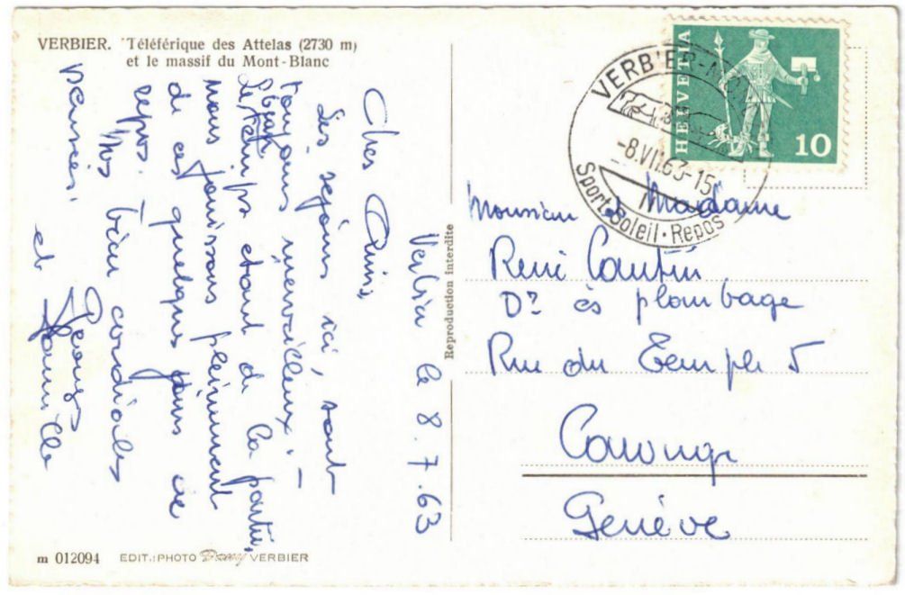Cartoline postali: Verbier - Luftseilbahn Attelas – Usato da Binningen venduto da Mountainrider 1