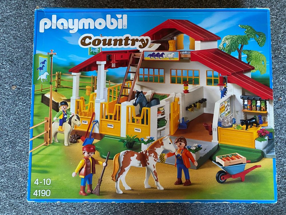 PLAYMOBIL COUNTRY CAVALIERS avec poneys et carriole 5457 Anniversaire