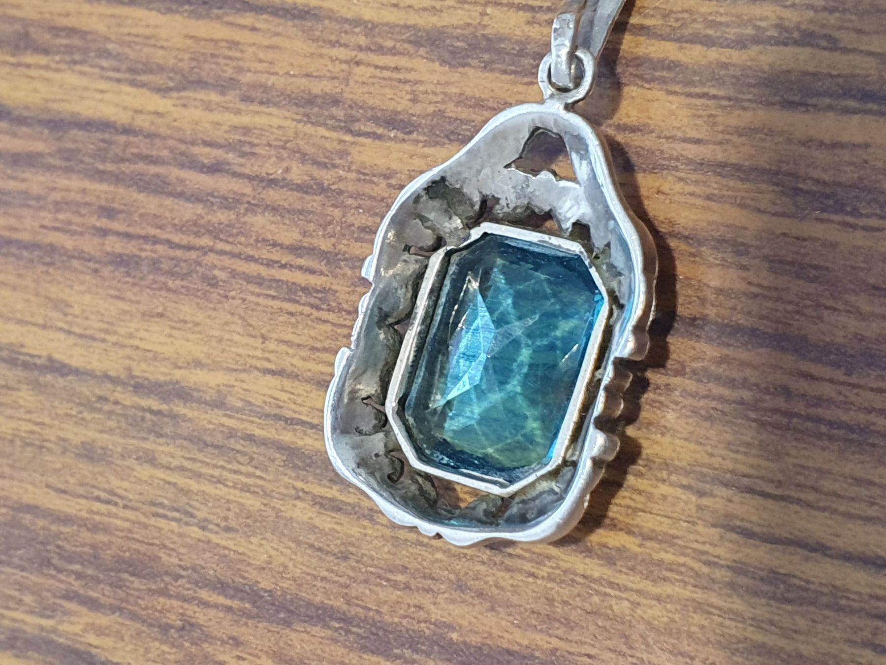 Anhänger: Lieblicher Jugendstil Silber-Anhänger mit Gablonz-Stein – Gebraucht aus Wohlen AG von palmsprings 6