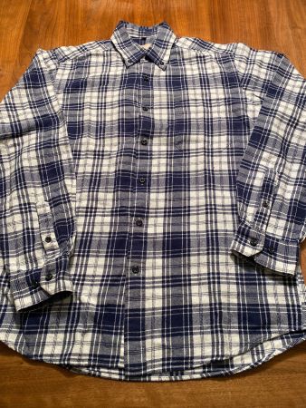 Essentiel Hemd Langarm Men blau weiss kariert Gr. S 37/38