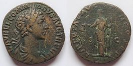 COMMODUS Ae sestertius (178 AD)
